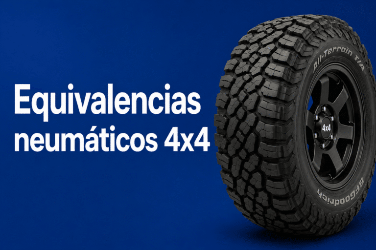 Equivalencias neumáticos 4x4