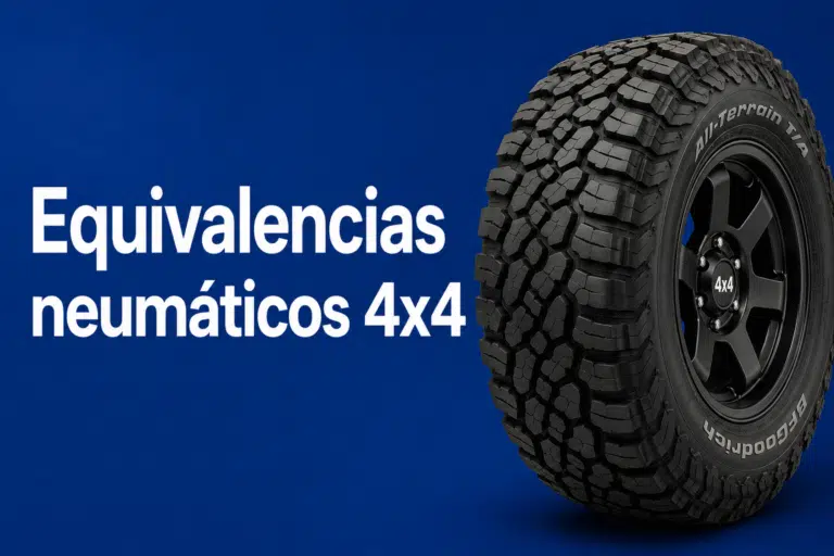 Equivalencias neumáticos 4x4