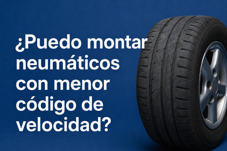 ¿Puedo montar neumáticos con menor código de velocidad?