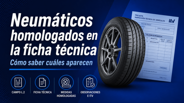 Cómo saber qué neumáticos aparecen homologados en la ficha técnica